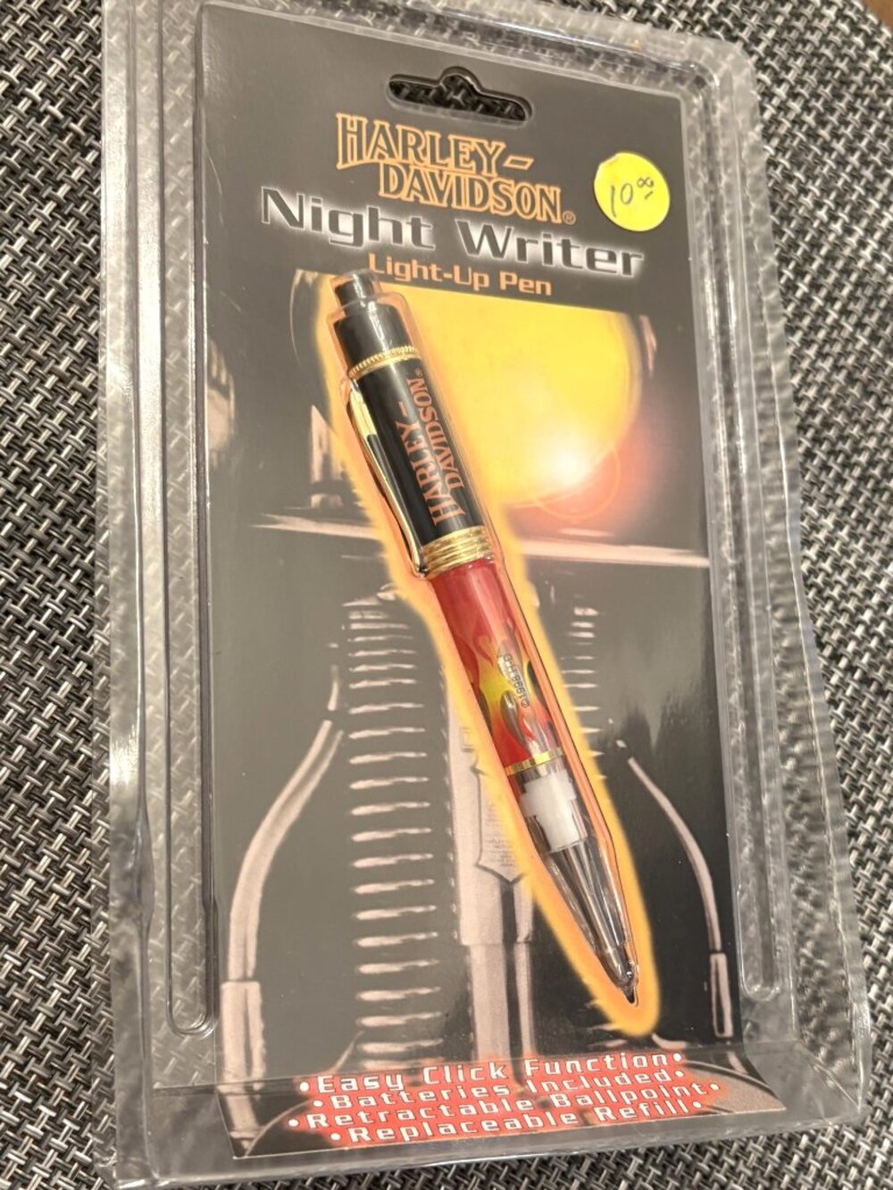 Vintage Harley Davidson Night Writer Light up Pen New in Box
